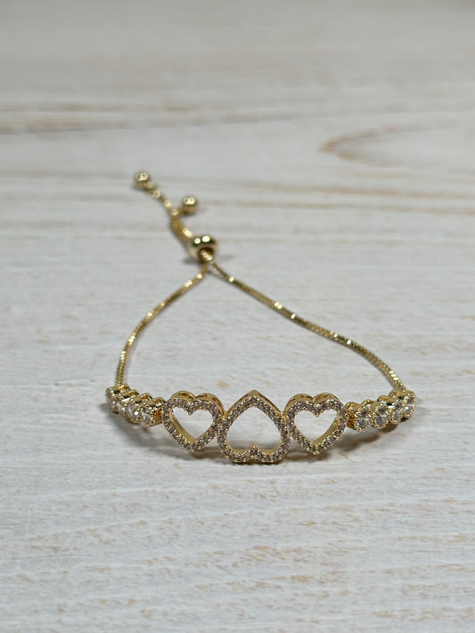 Most Favorite Style! Adjustable Heart Bracelet