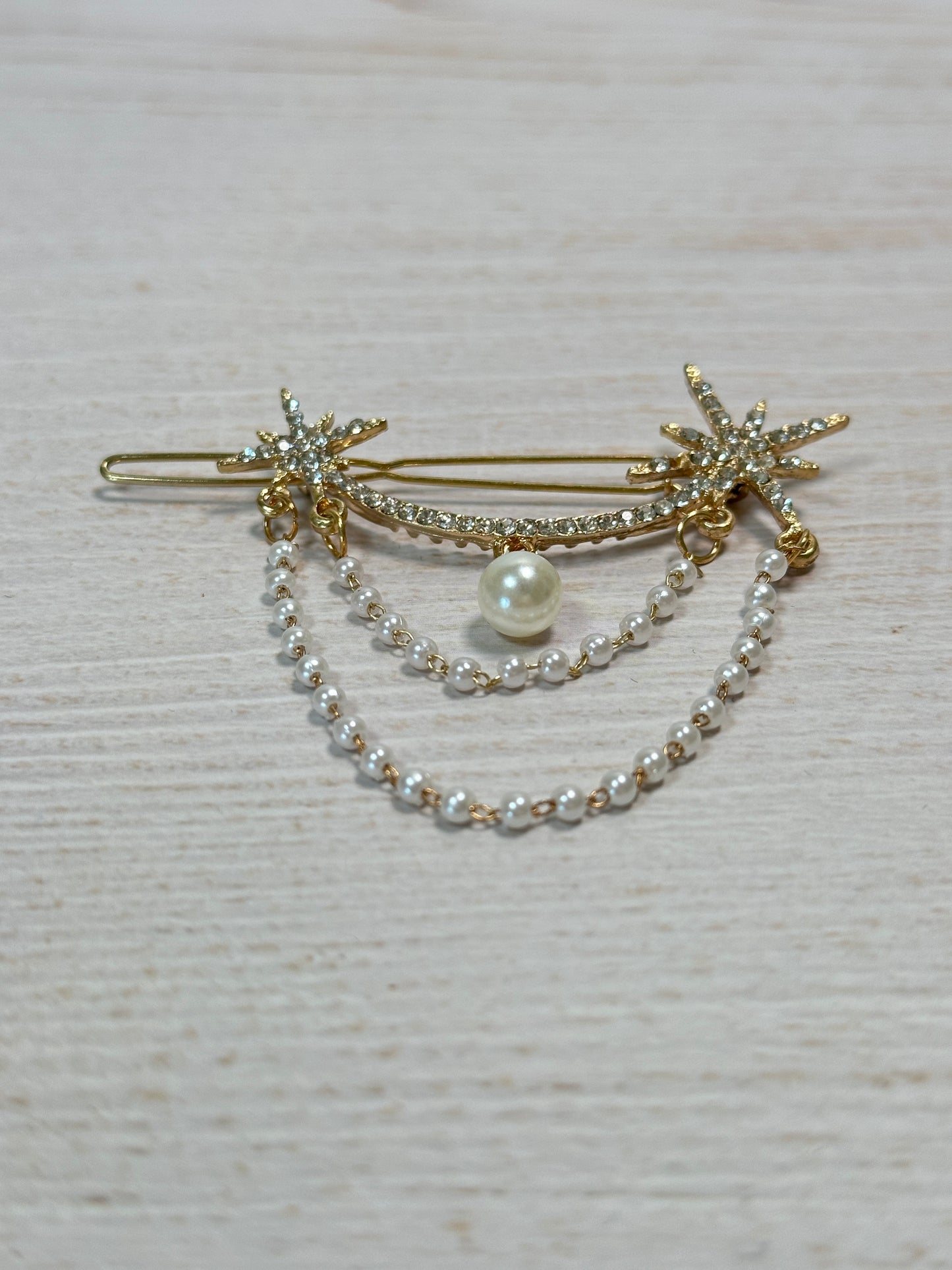 Hair Clip with Pearl Tassel