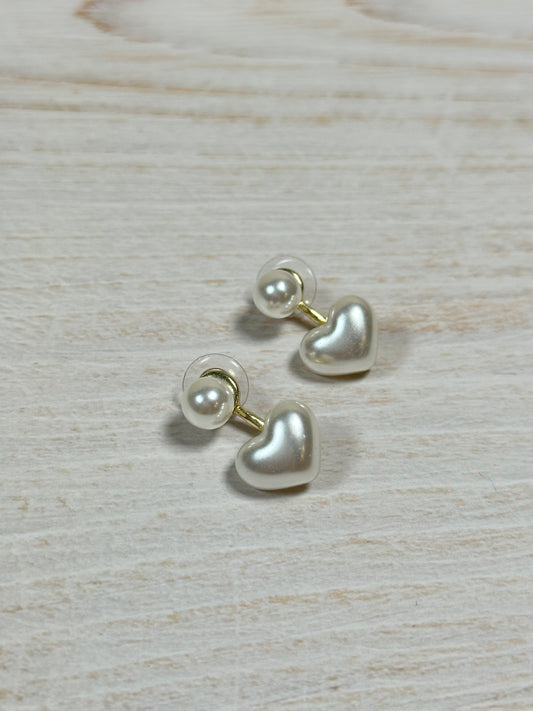 Heart Pearl Earring