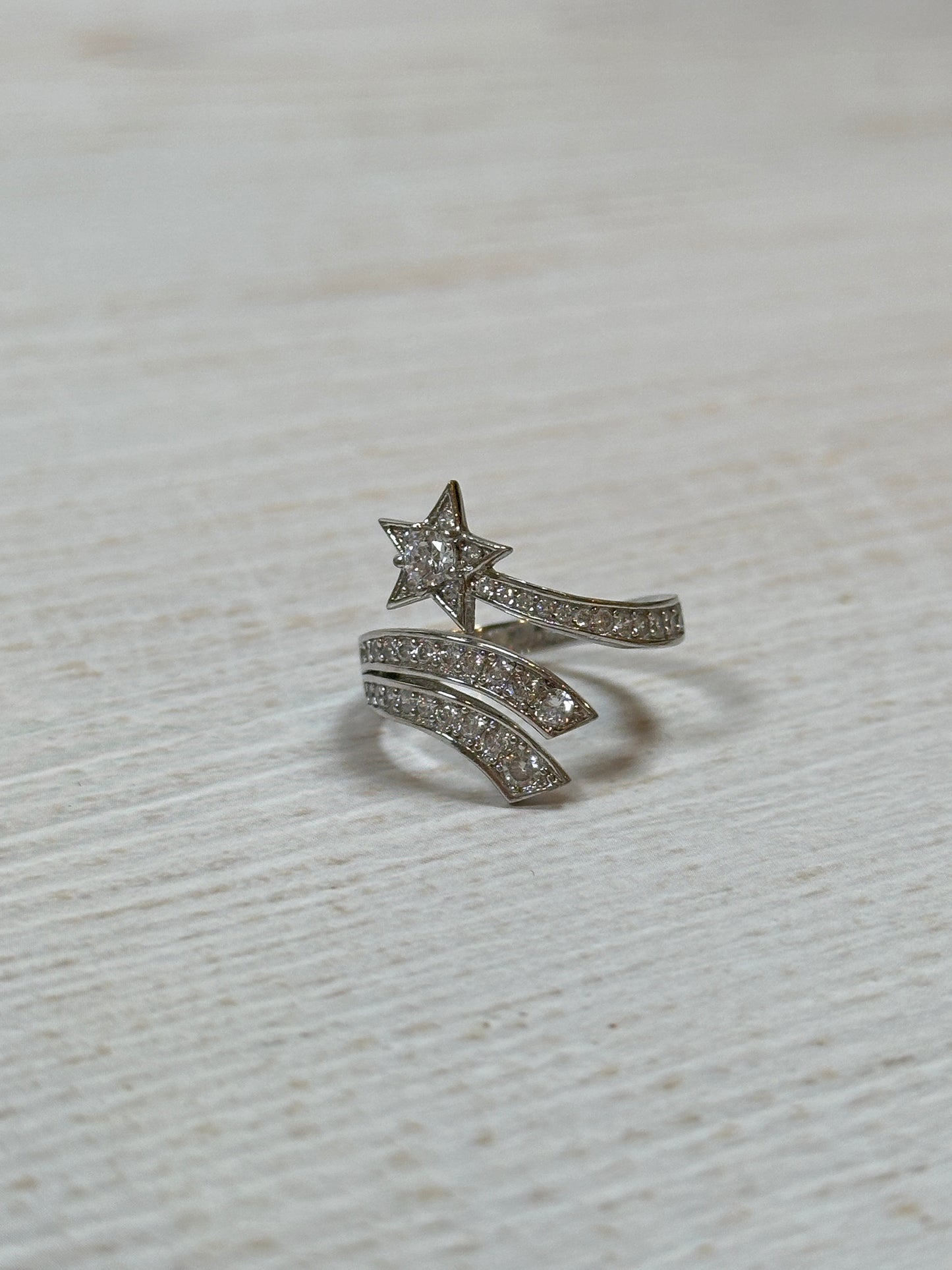 Star Cubic Zirconia Adjustable Ring