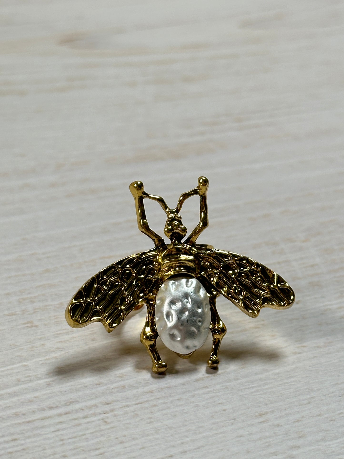 Vintage Bee Adjustable Ring