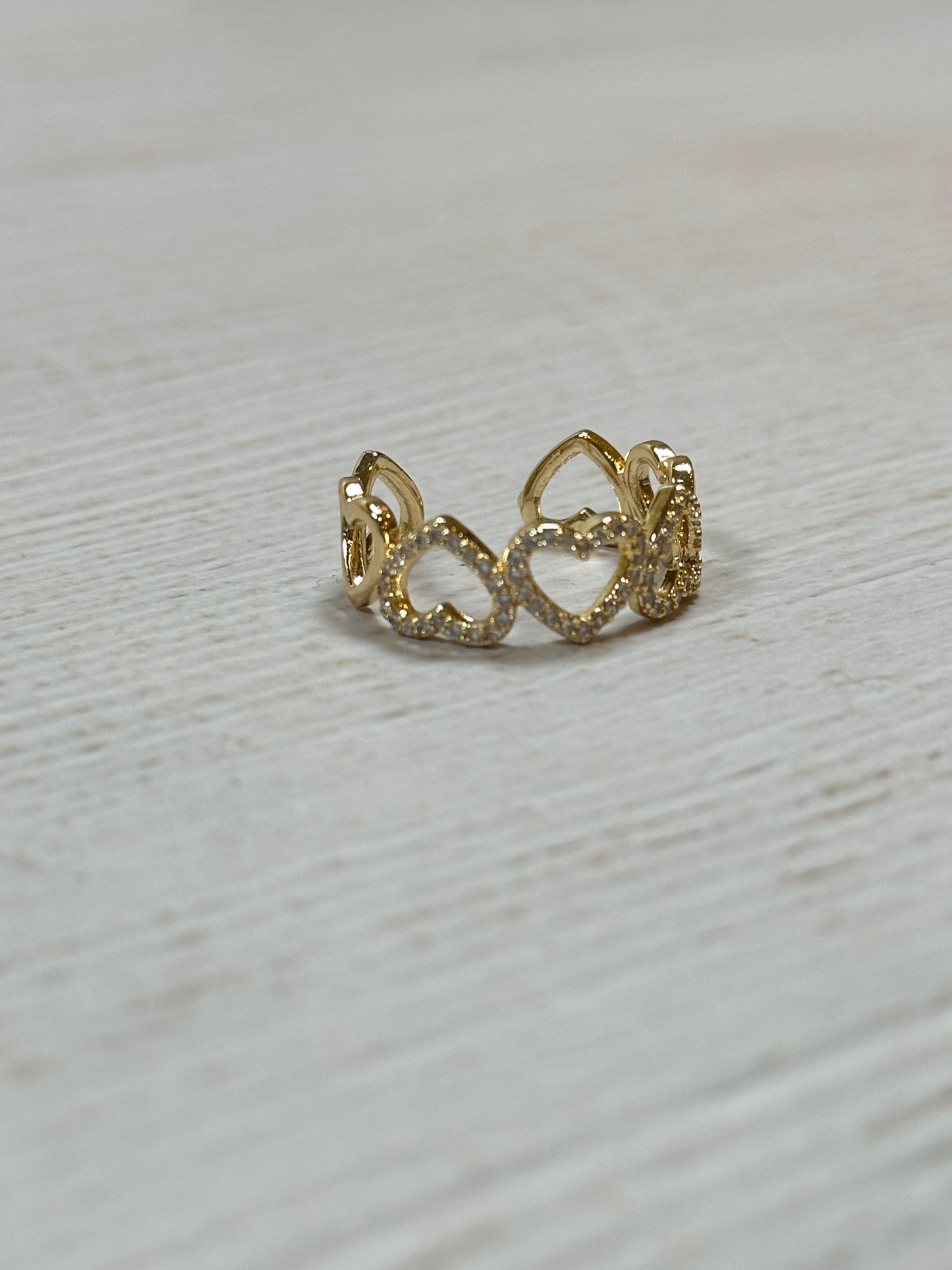 Open Heart Adjustable Ring