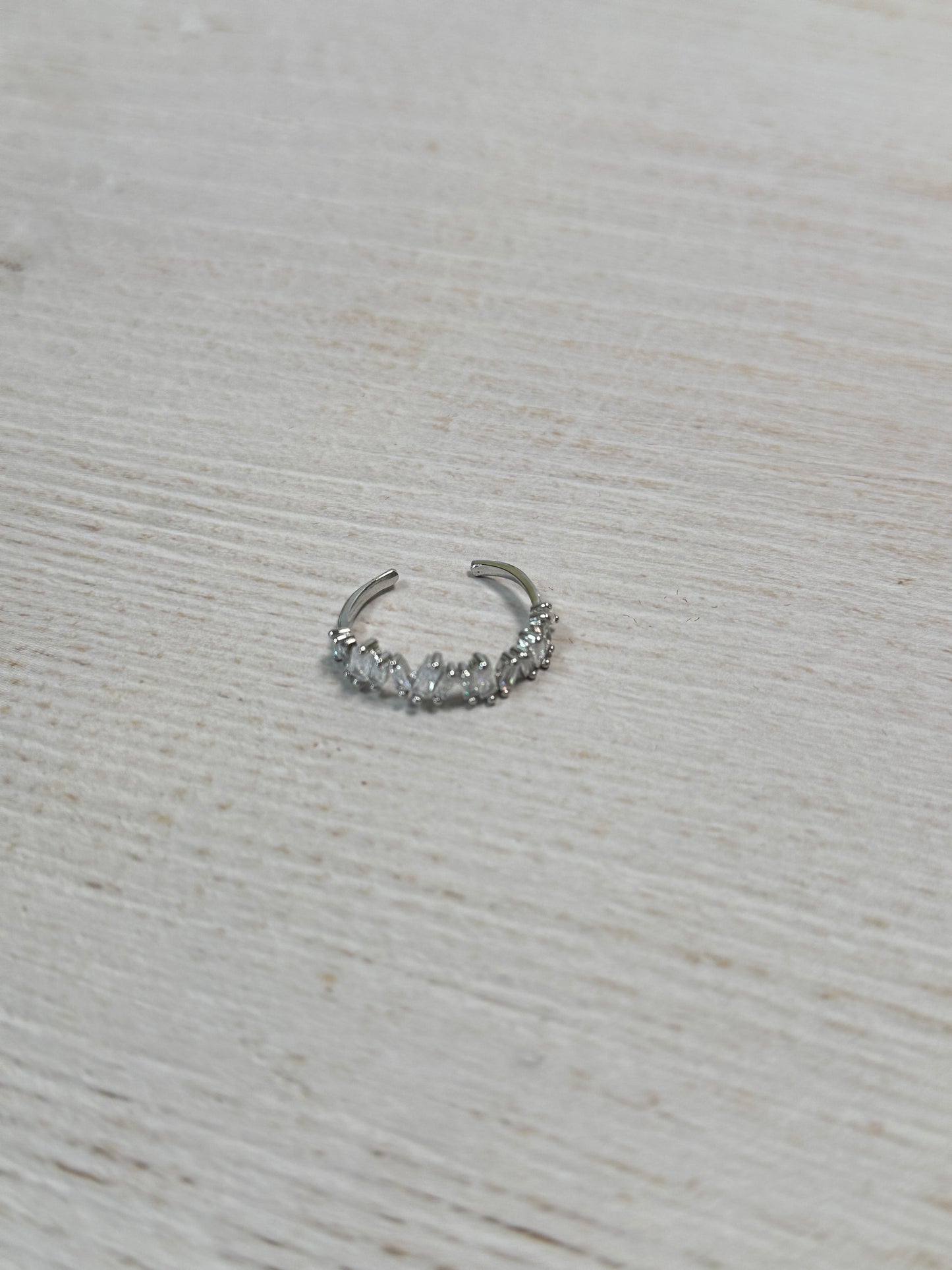 Simple Cubic Zirconia Adjustable Ring