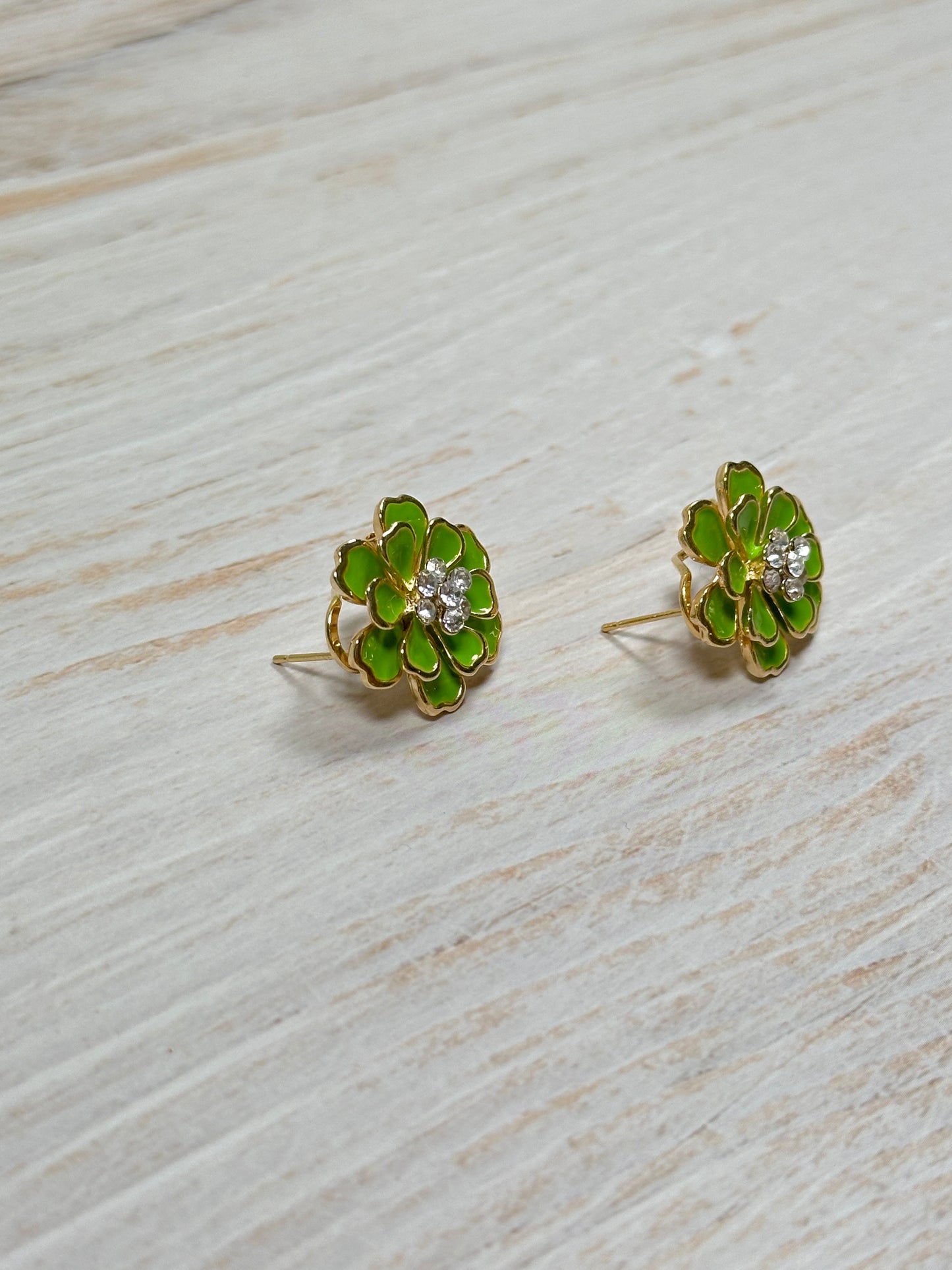 Flower Earring, Green