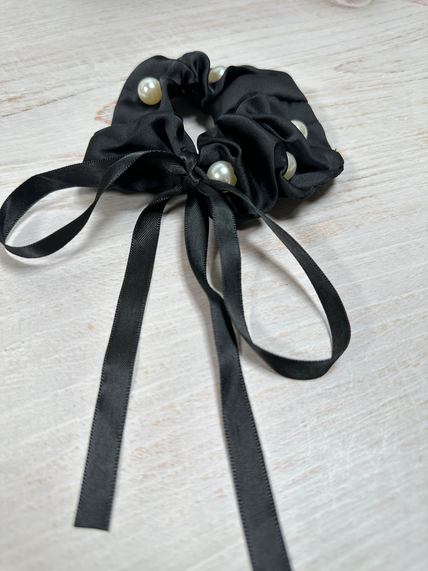 Pearl Hair Tie with Ribbon