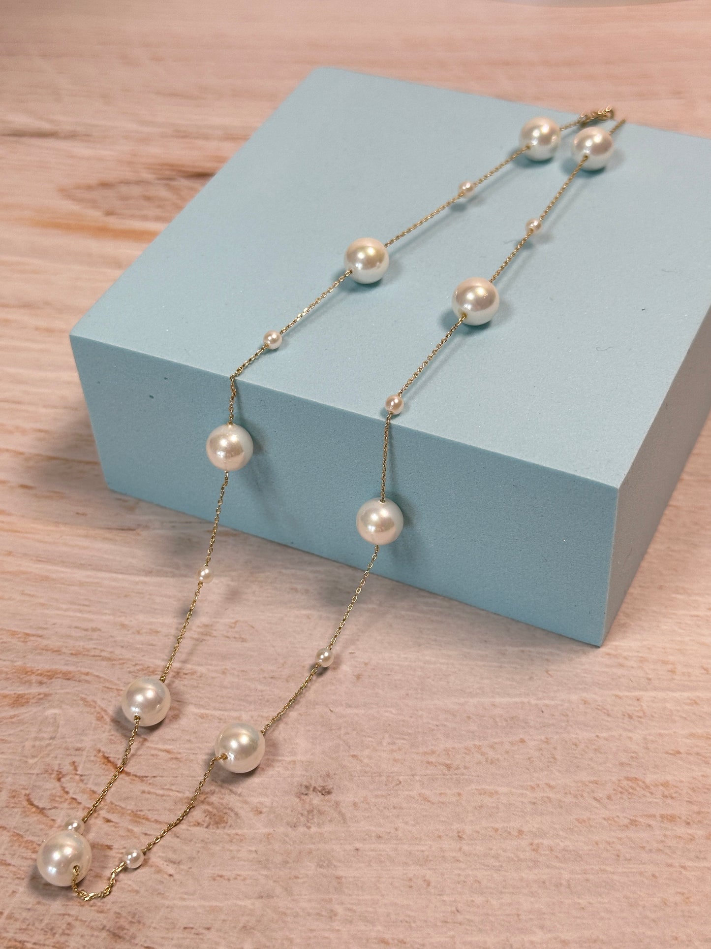 Pearl Necklace with Adjustable Length