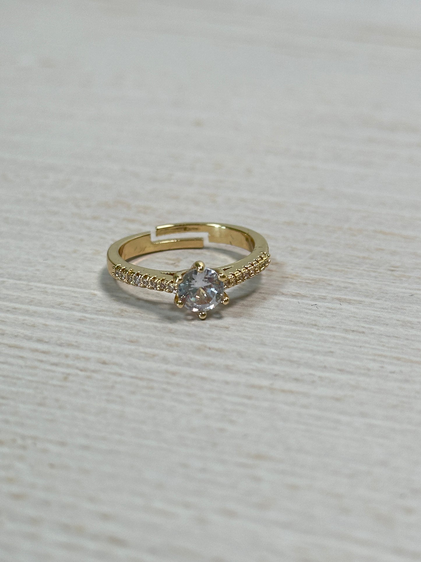 Water Drop Cubic Zirconia Adjustable Ring