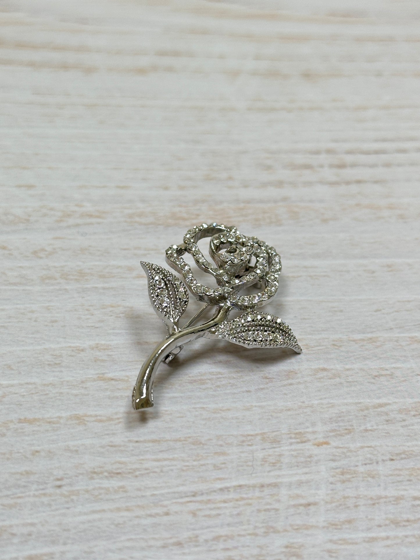 Flower Cubic Zirconia Brooch