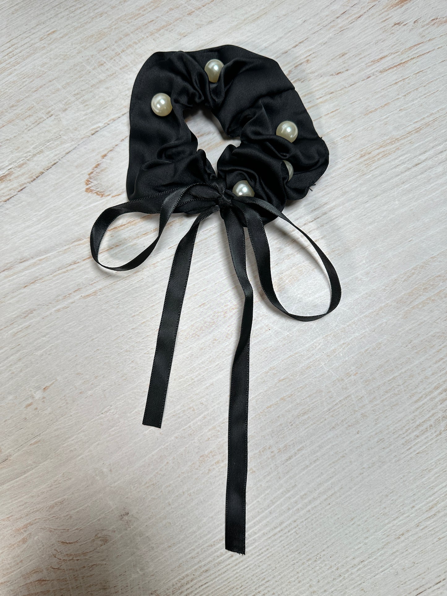 Pearl Hair Tie with Ribbon