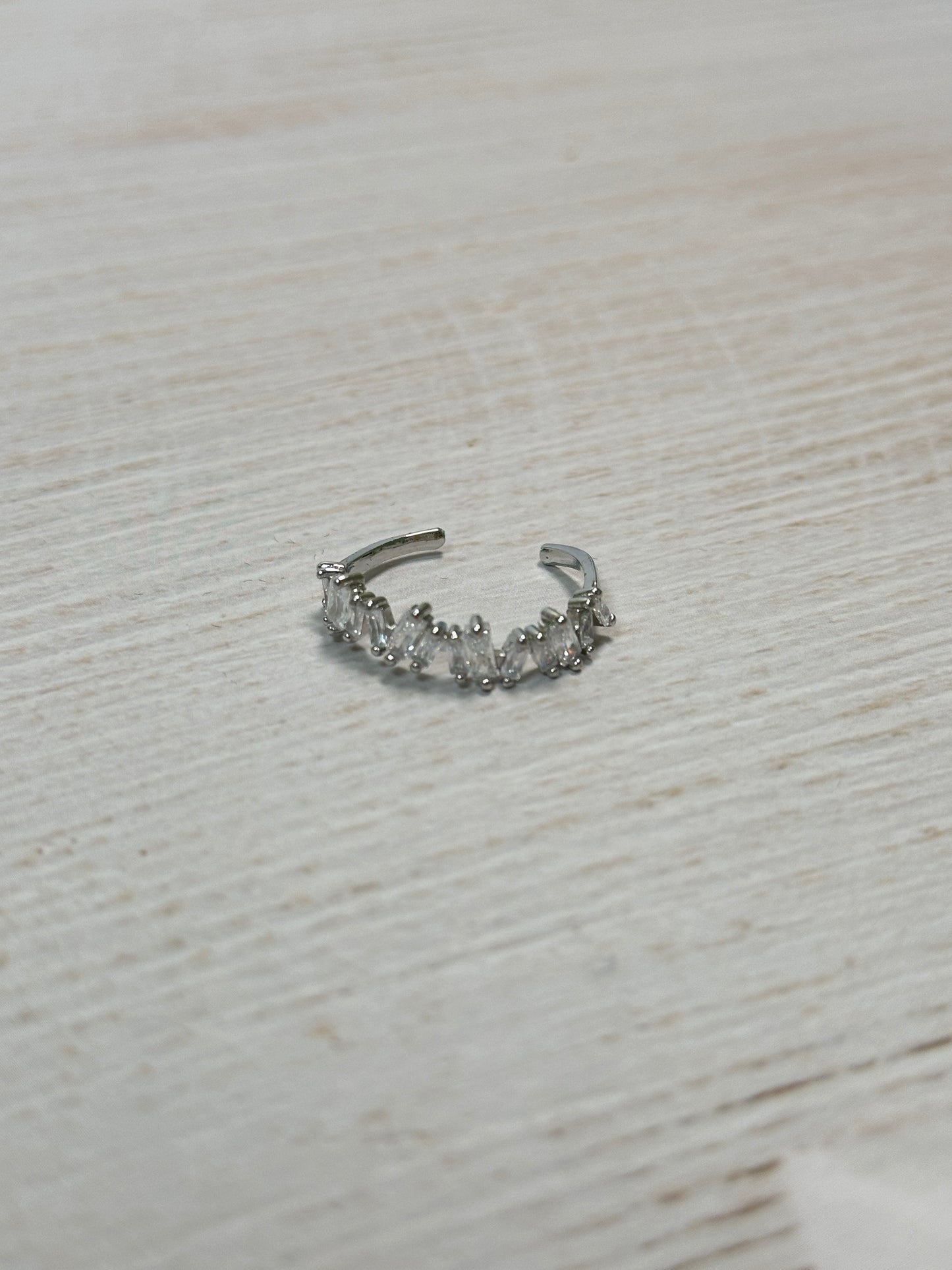 Simple Cubic Zirconia Adjustable Ring