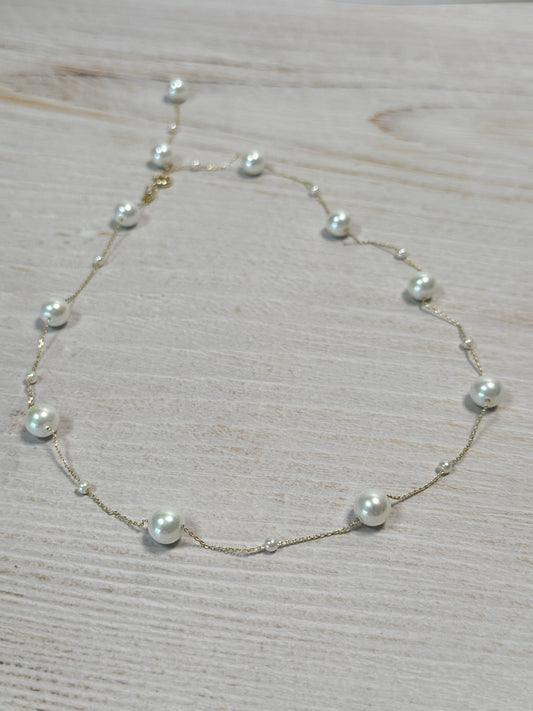 Pearl Necklace with Adjustable Length