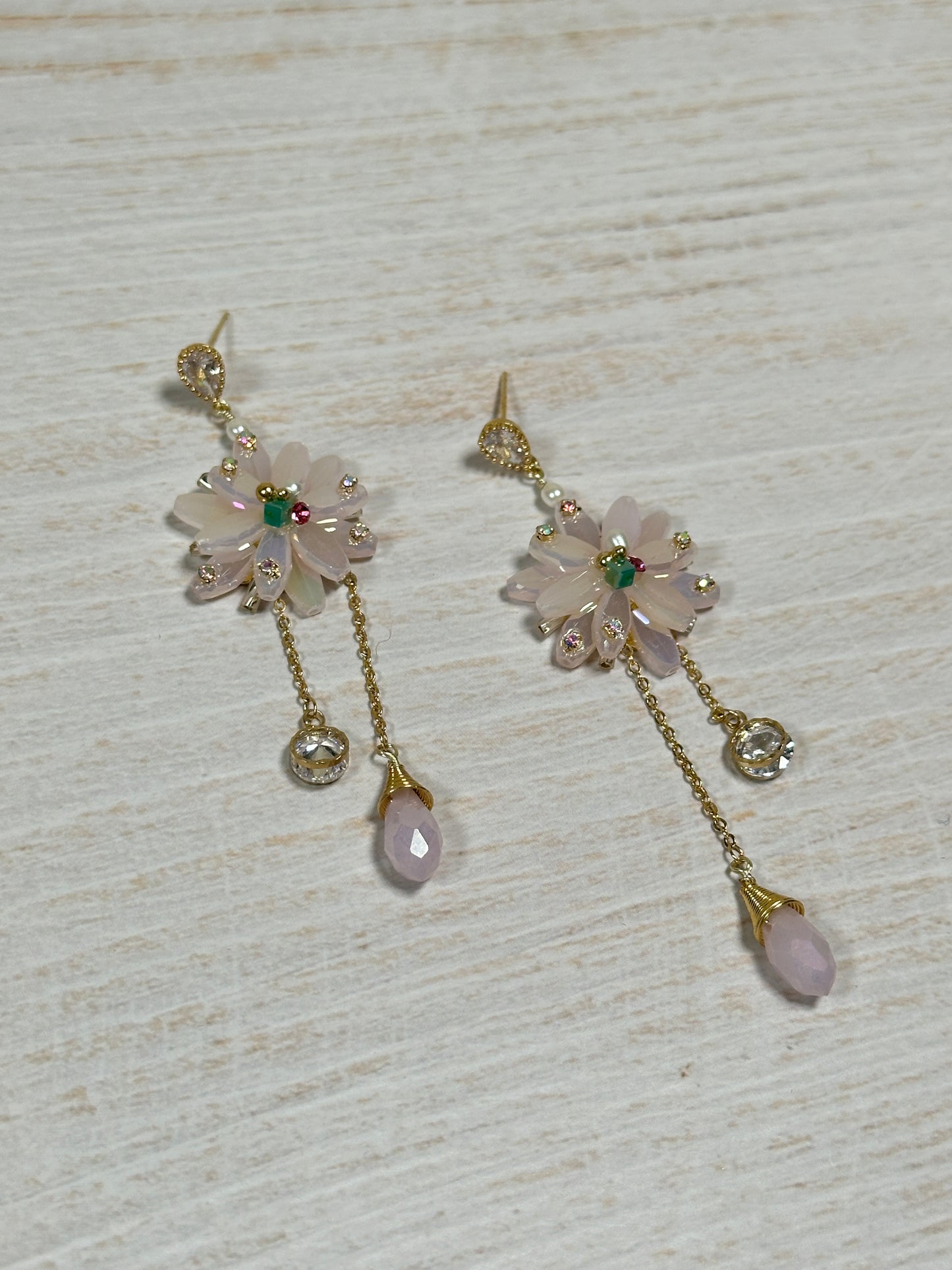 Flower Tassel Earring, Pink