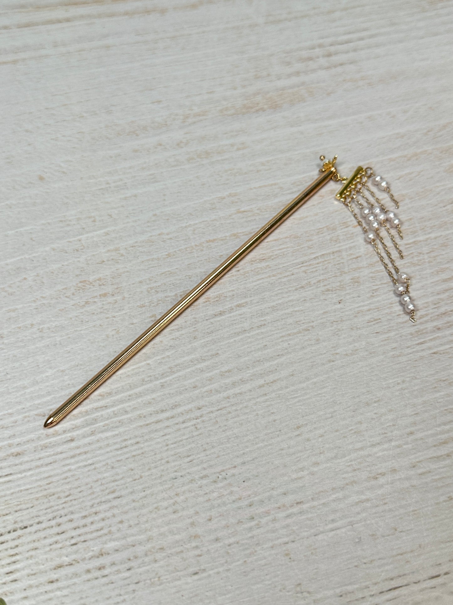 Hair Stick with Pearl Tessel