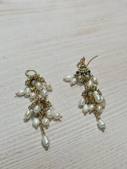 Unique Vintage Pearl Tassel Earring