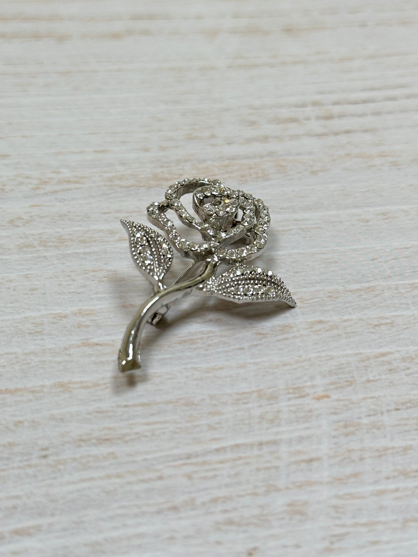 Flower Cubic Zirconia Brooch