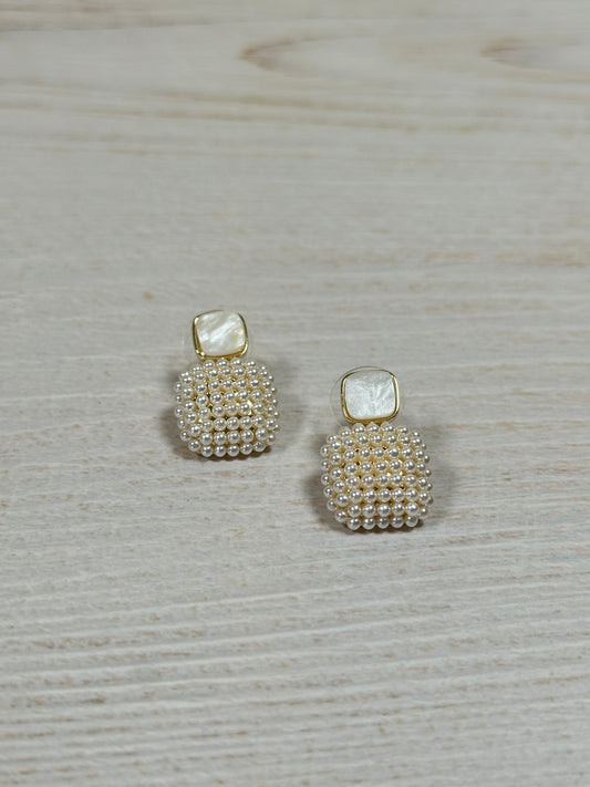 Square Pearl Earring