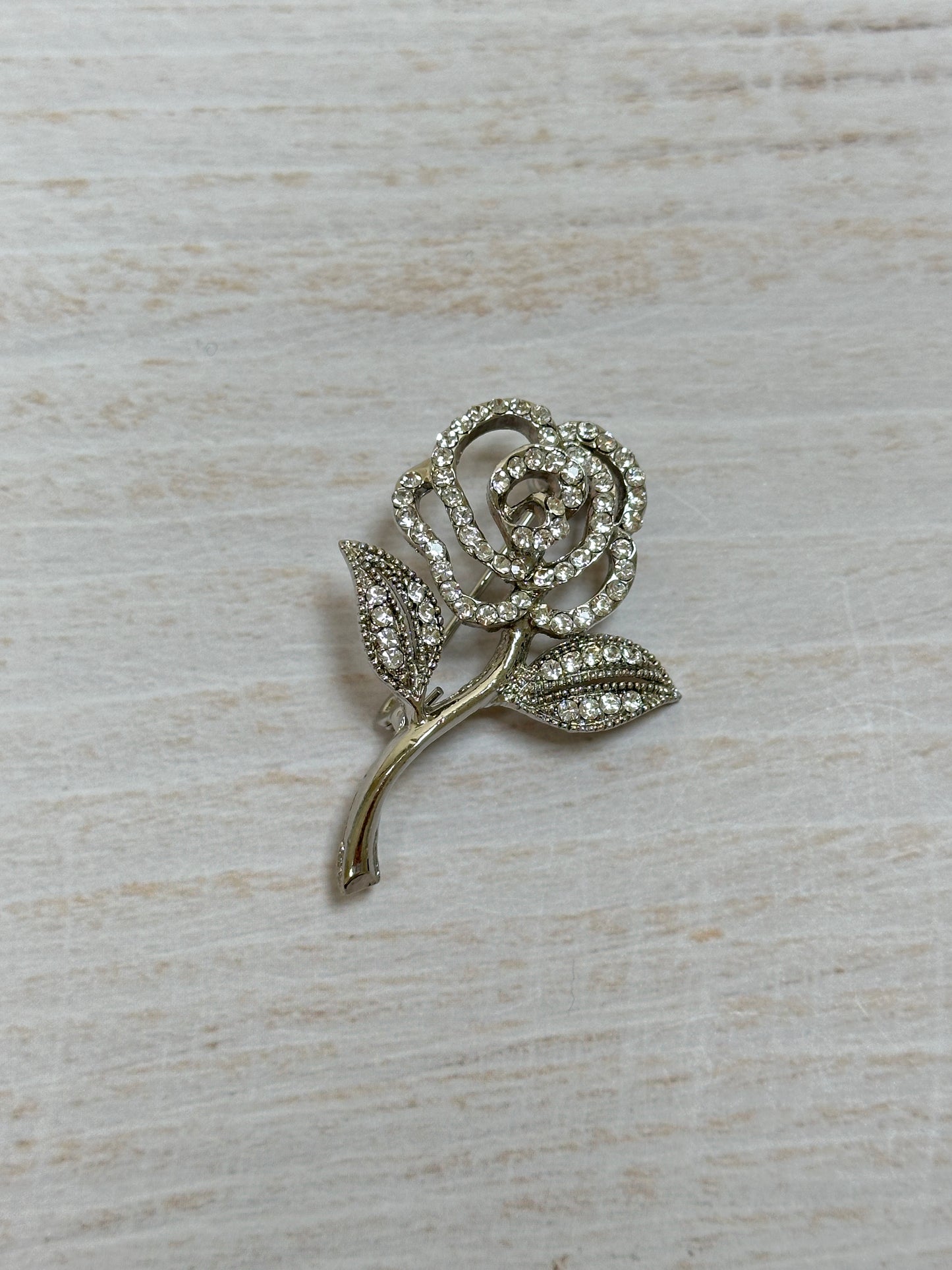 Flower Cubic Zirconia Brooch