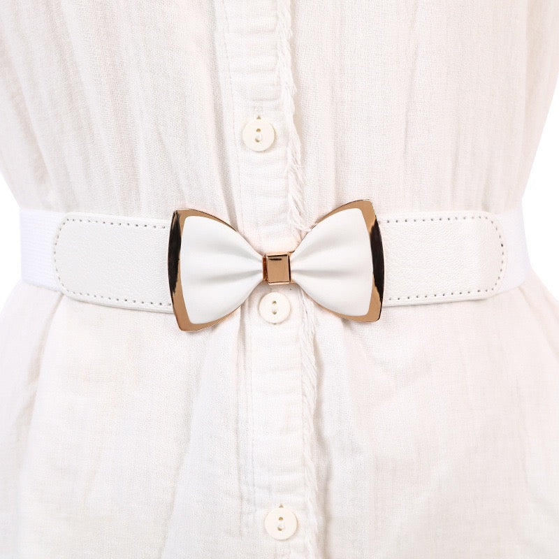 Stretch Waist Belt with Bow, More Colors