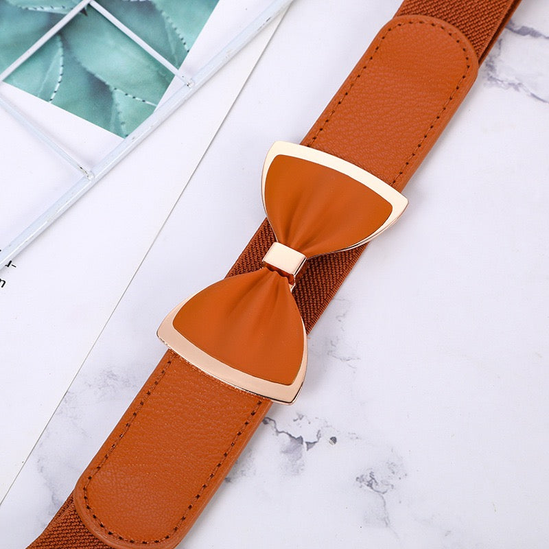 Stretch Waist Belt with Bow, More Colors