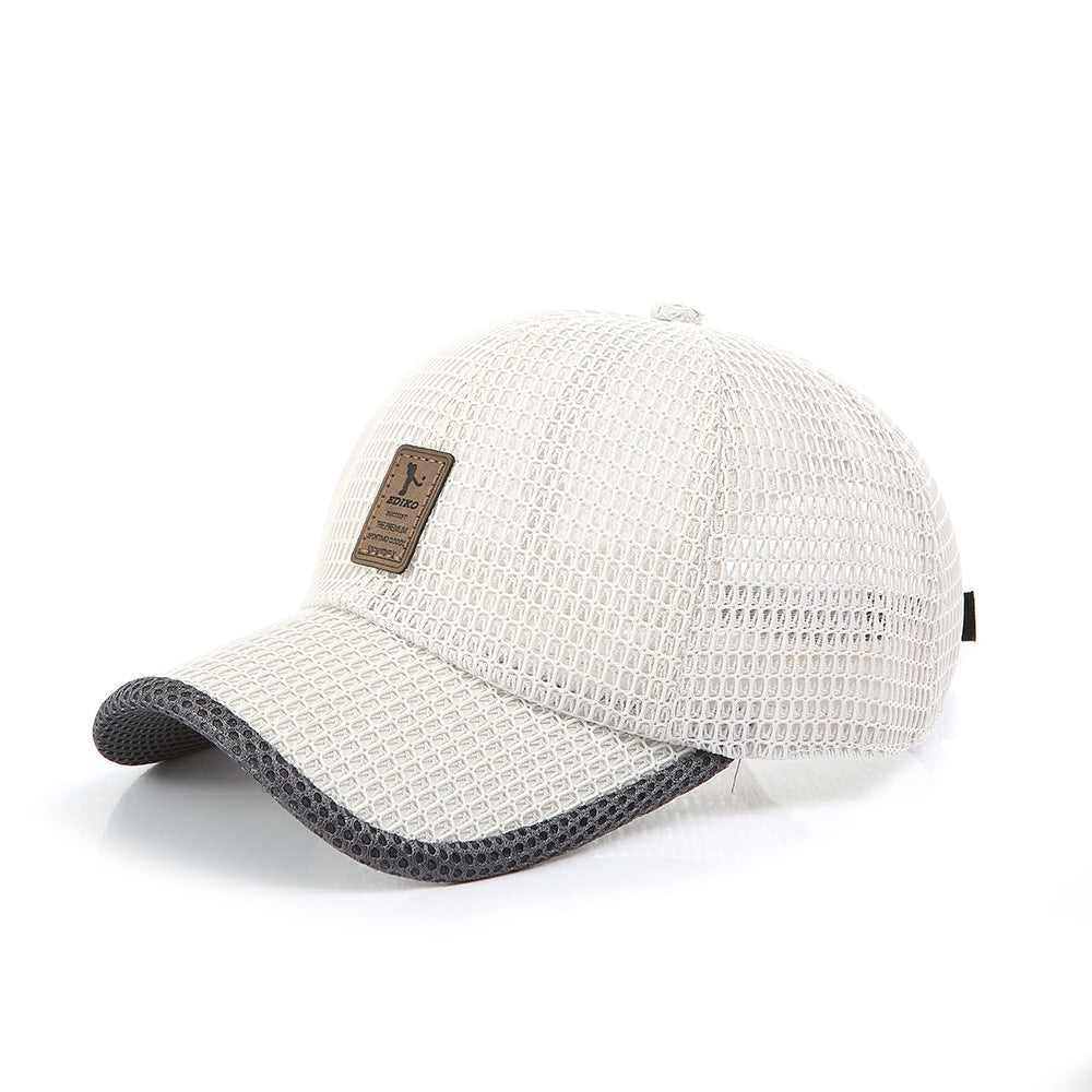 Summer Baseball Cap, Cream White