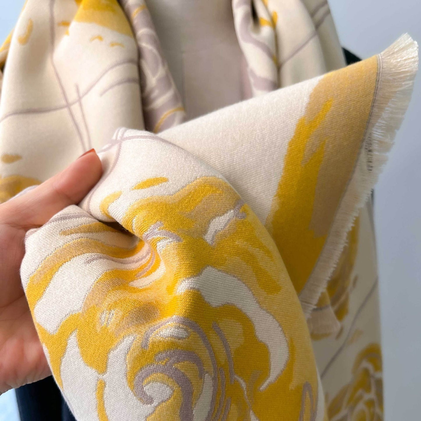 Fall Winter Warm Scarf, Yellow