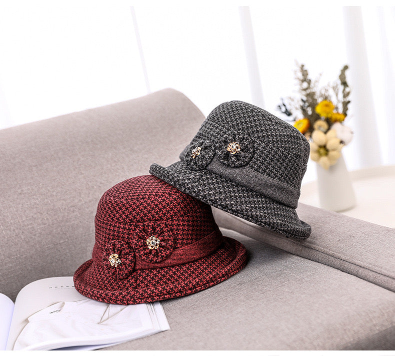 Winter Flower Wool Hat, More Colors