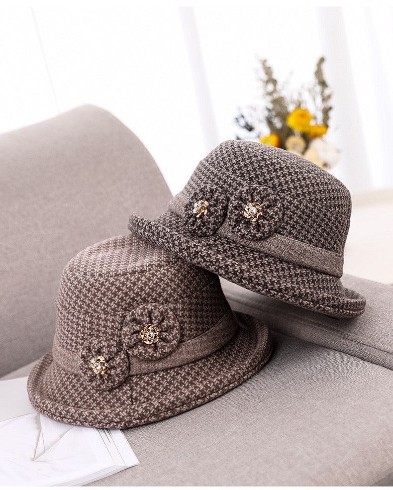 Winter Flower Wool Hat, More Colors