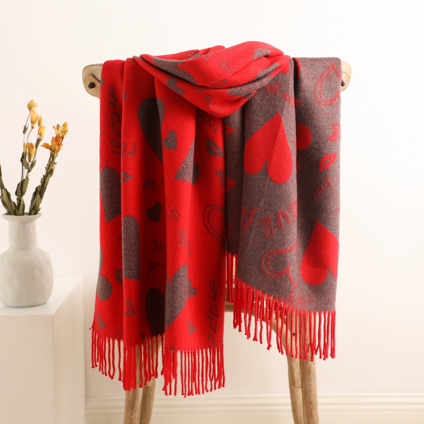 Beautiful Heart Warm Wrap Scarf, More Colors