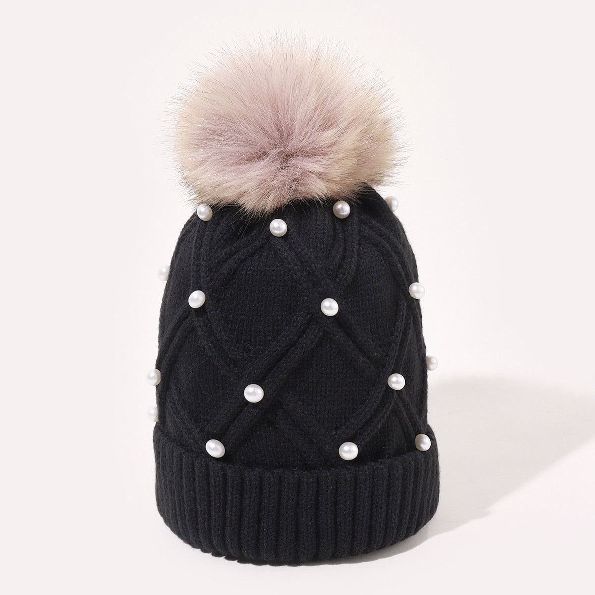 Premium Winter Knit Hat With Pearl, More Colors