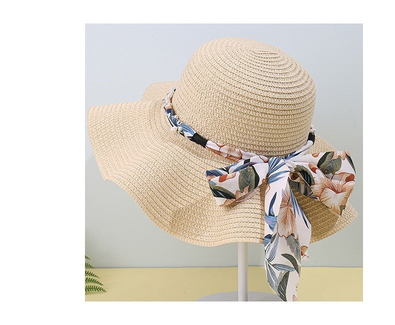 Beautiful Flower Ribbon Straw Hat, More Colors