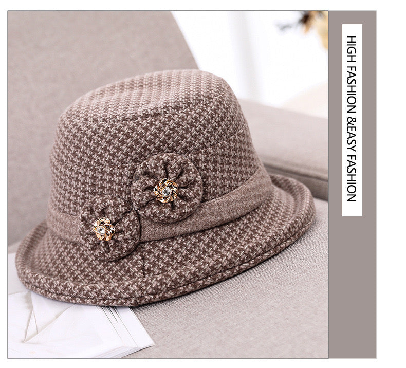 Winter Flower Wool Hat, More Colors