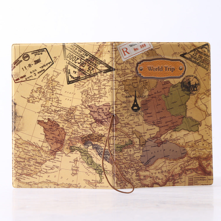 Travel World Passport Cover Holder