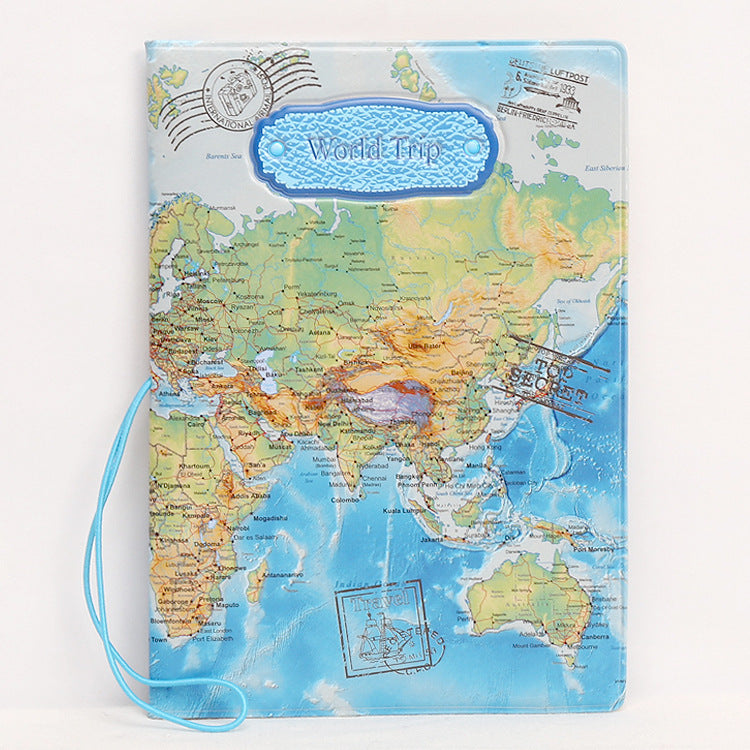 Travel World Passport Cover Holder