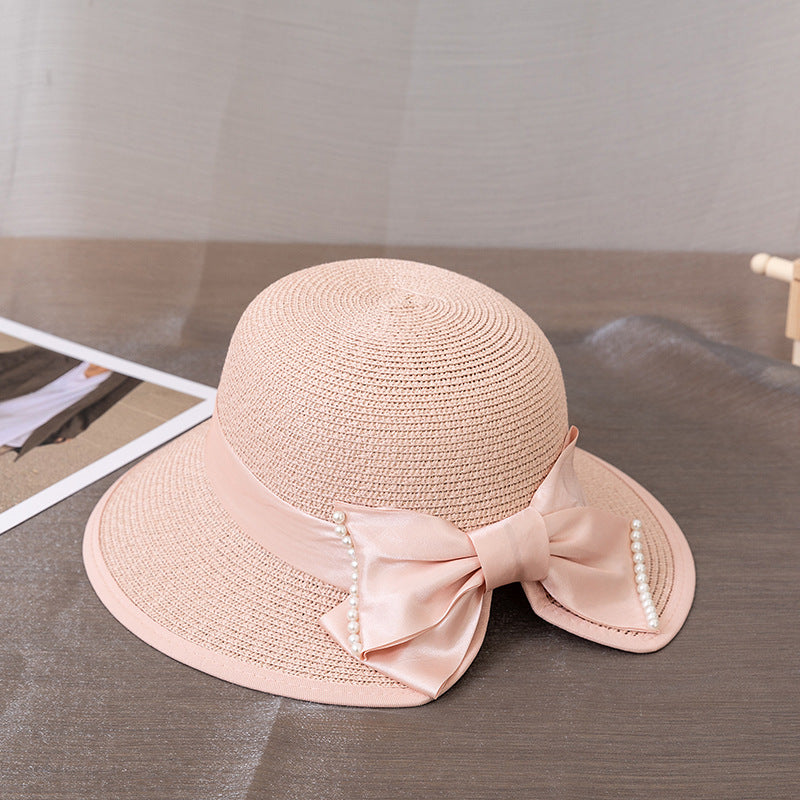 Elegant Pearl Straw Hat, More Colors