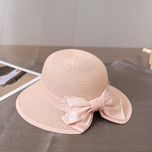 Elegant Pearl Straw Hat, More Colors