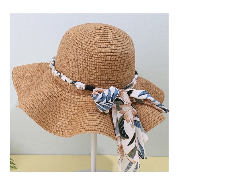 Beautiful Flower Ribbon Straw Hat, More Colors