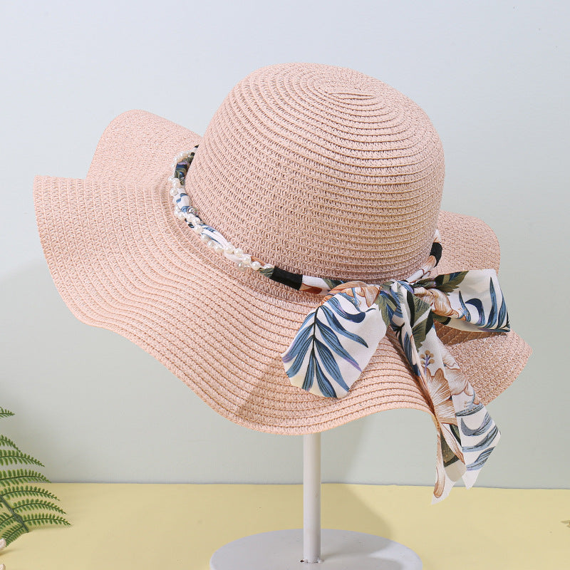 Beautiful Flower Ribbon Straw Hat, More Colors