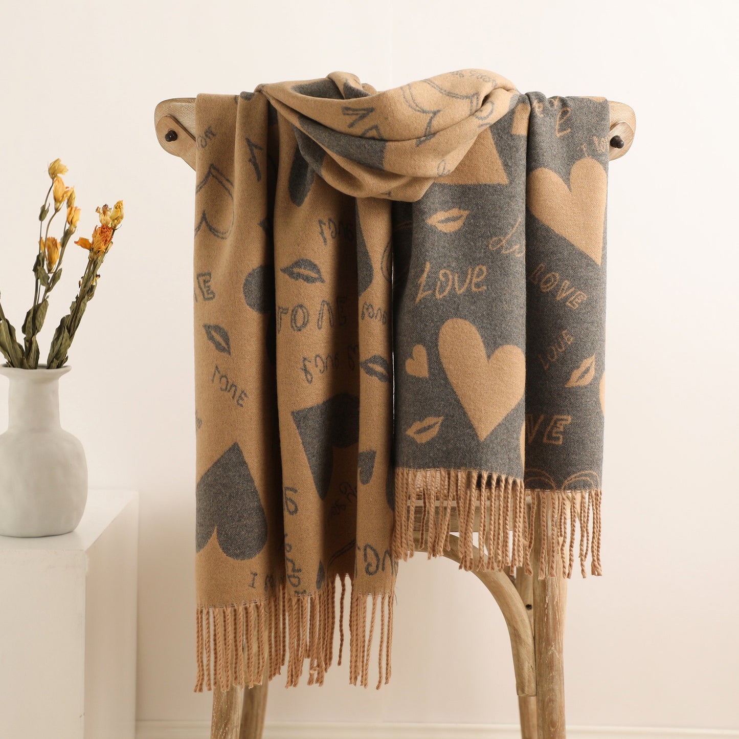 Beautiful Heart Warm Wrap Scarf, More Colors