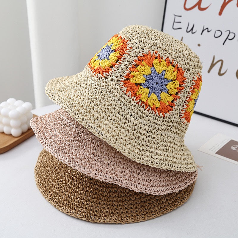 Women Thick Straw Bucket Hat, More Colors