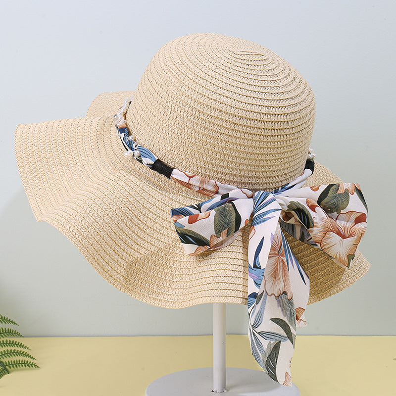 Beautiful Flower Ribbon Straw Hat, More Colors