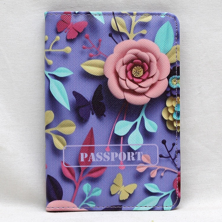 Pretty Flower Passport Holder