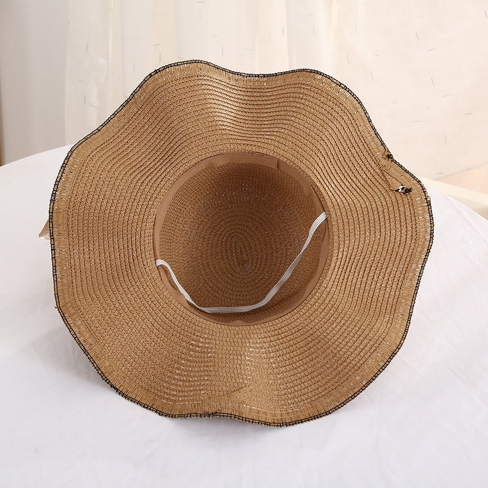 Satin Bow Straw Hat, More Colors