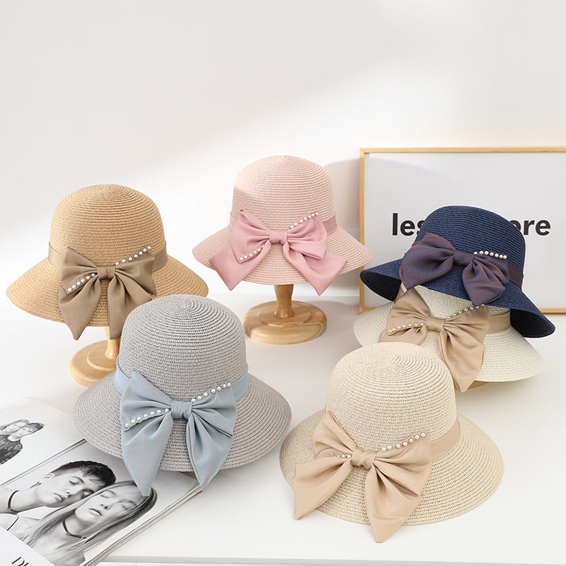 Elegant Satin Straw Hat, More Colors