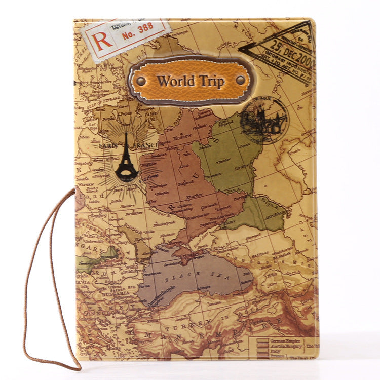 Travel World Passport Cover Holder