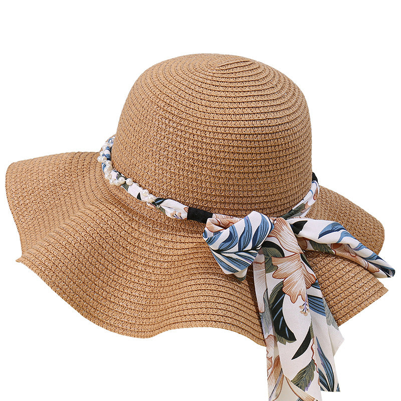 Beautiful Flower Ribbon Straw Hat, More Colors