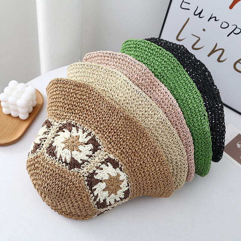 Women Thick Straw Bucket Hat, More Colors