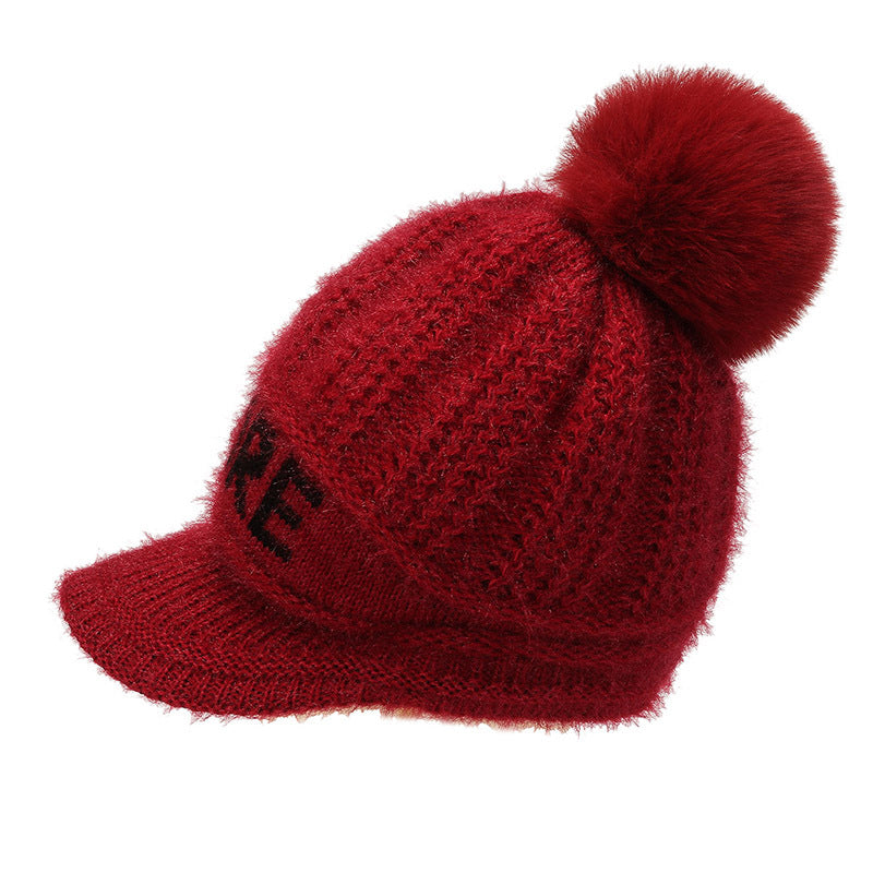 Winter Warm Knit Hat with Brim, More Colors