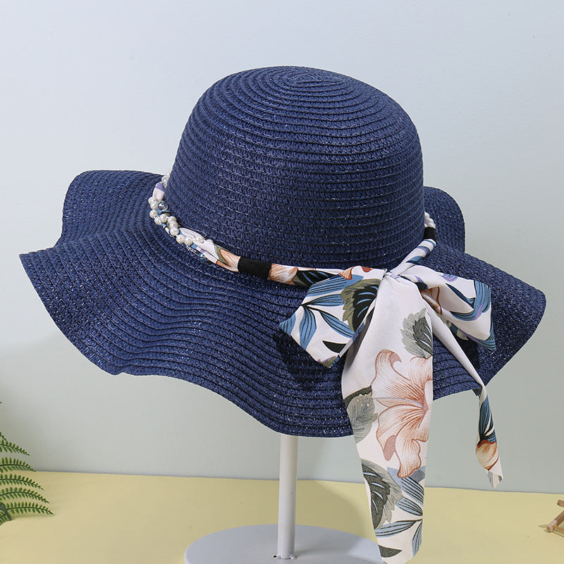 Beautiful Flower Ribbon Straw Hat, More Colors