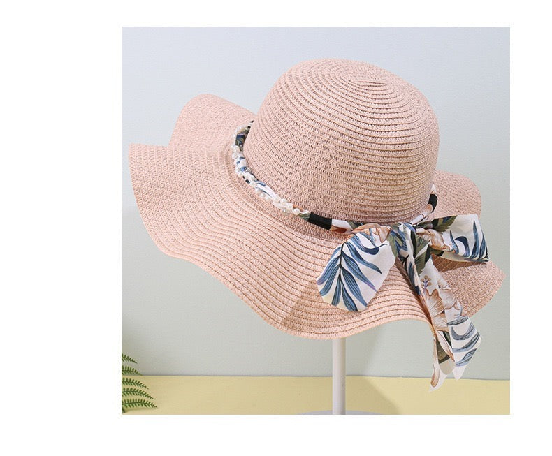 Beautiful Flower Ribbon Straw Hat, More Colors