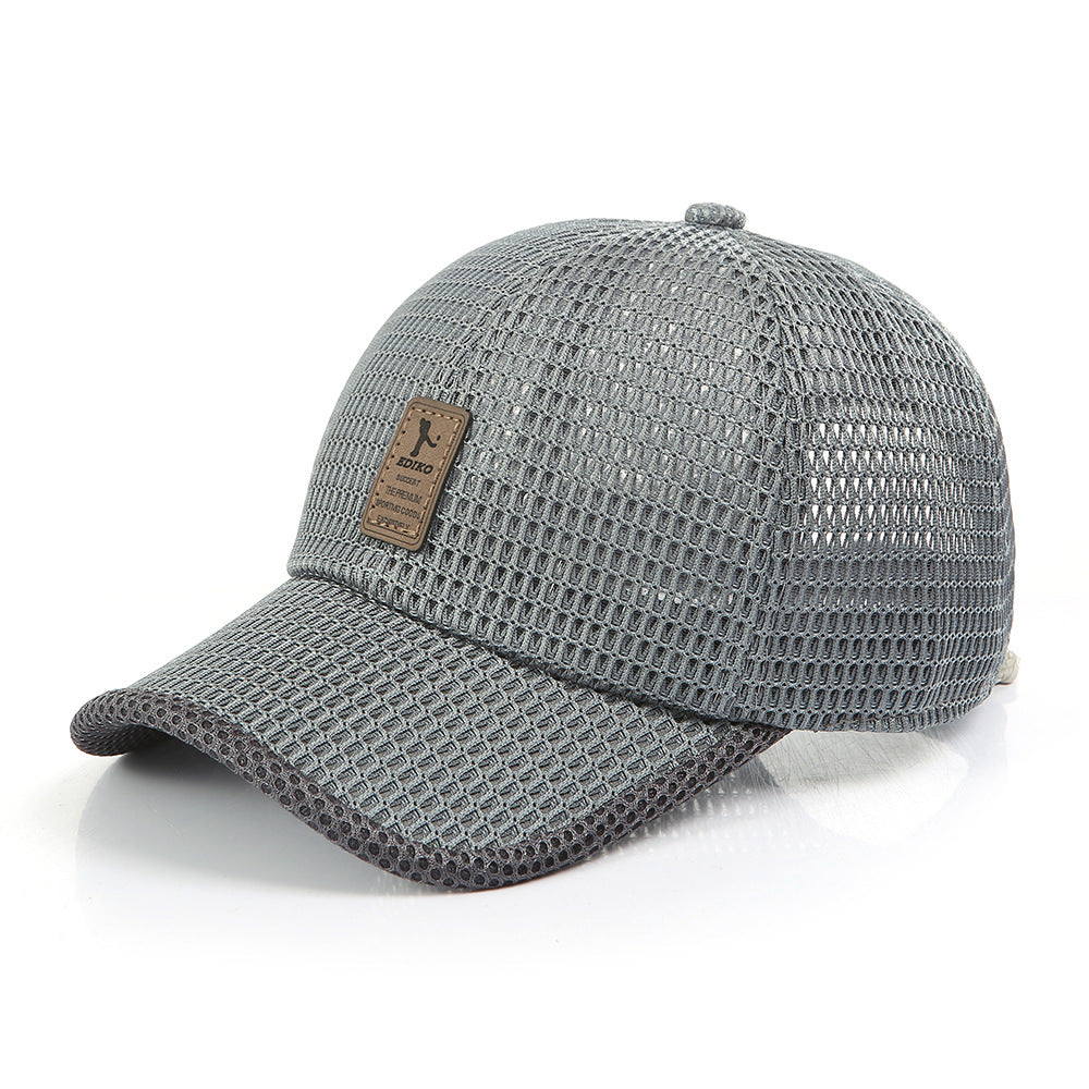 Summer Breathable Baseball Cap, Gray